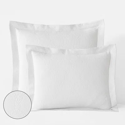 The Company Store Laurel Matelasse Sham In White