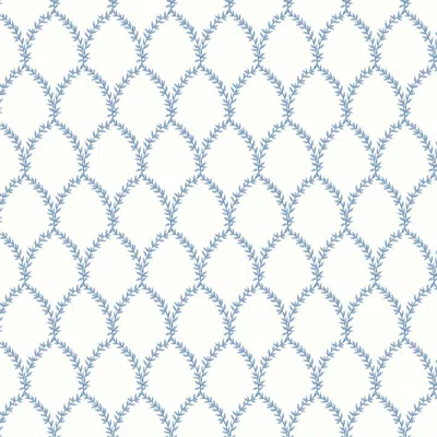 The Company Store Laurel Traditional Wallpaper In Blue