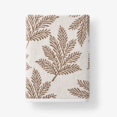 The Company Store Leaf Bath Towel In Brown