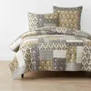 The Company Store Leilani Patchwork Quilt In Beige/brown/gray