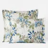 The Company Store Lilia Floral Premium Smooth Wrinkle-free Sateen Sham In Beige/blue/green