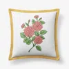 The Company Store Lily Garden Decorative Square Pillow Cover In Pink/white/yellow