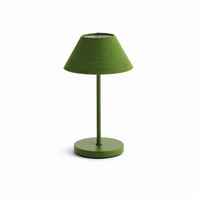 The Company Store Linen Shade Rechargeable Cordless Lamp In Green