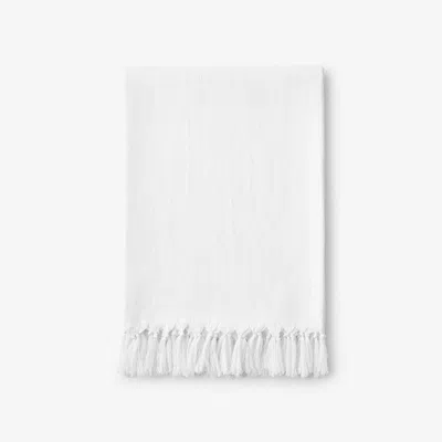 The Company Store Linen Throw Blanket In White