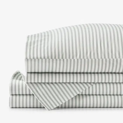 The Company Store Lucenda Classic Cool Cotton Percale Bed Sheet Set In Multi