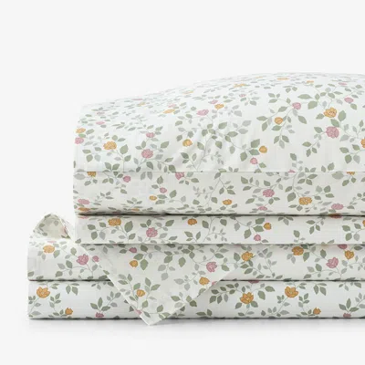 The Company Store Lucenda Classic Cool Cotton Percale Bed Sheet Set In Multi