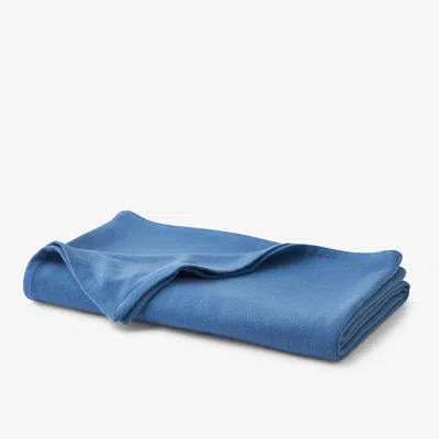The Company Store Luxe Lambswool Blanket In Blue