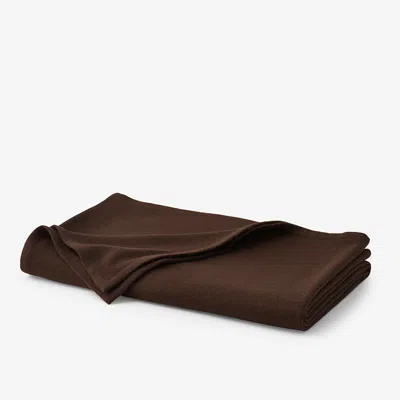 The Company Store Luxe Lambswool Blanket In Brown