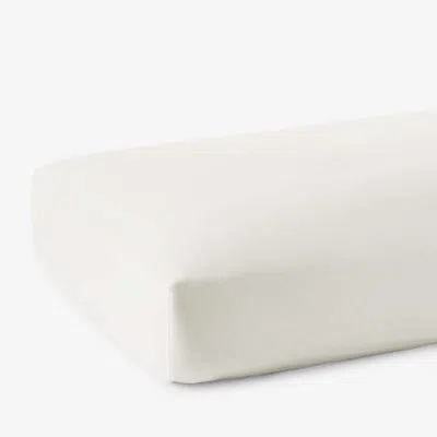 The Company Store Luxe Smooth Egyptian Cotton Sateen Fitted Bed Sheet In Ivory