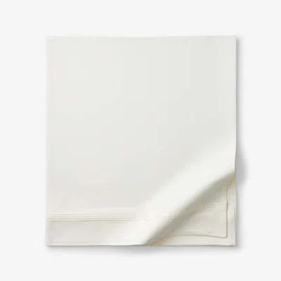 The Company Store Luxe Smooth Egyptian Cotton Sateen Flat Bed Sheet In Ivory