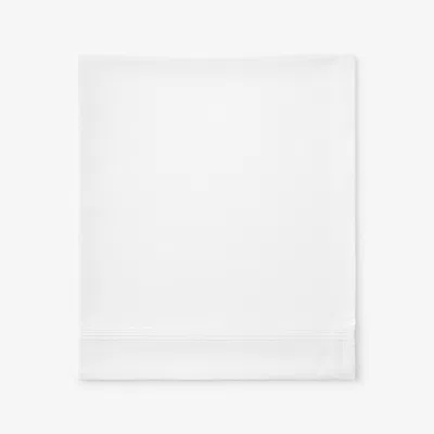 The Company Store Luxe Smooth Egyptian Cotton Sateen Flat Bed Sheet In White