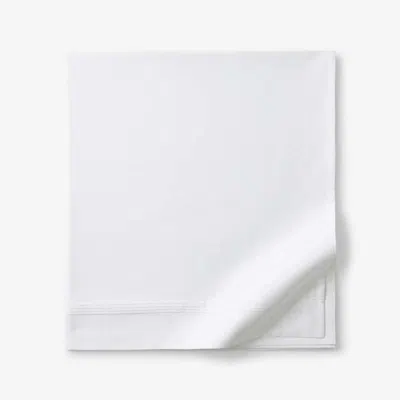 The Company Store Luxe Smooth Egyptian Cotton Sateen Flat Bed Sheet In White