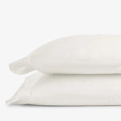 The Company Store Luxe Smooth Egyptian Cotton Sateen Pillowcase Set In Ivory