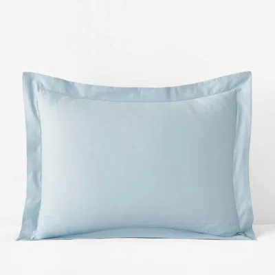 The Company Store Luxe Smooth Egyptian Cotton Sateen Sham In Blue