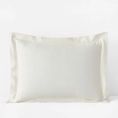 The Company Store Luxe Smooth Egyptian Cotton Sateen Sham In Ivory