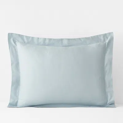The Company Store Luxe Smooth Egyptian Cotton Sateen Sham In Sky Blue