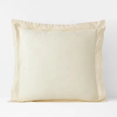 The Company Store Luxe Smooth Egyptian Cotton Sateen Sham In Yellow