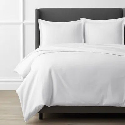 The Company Store Luxe Ultra-cozy Cotton Flannel Duvet Cover In White
