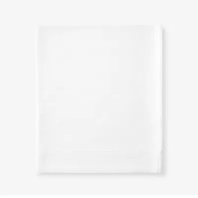 The Company Store Luxe Ultra-cozy Cotton Flannel Flat Bed Sheet In White