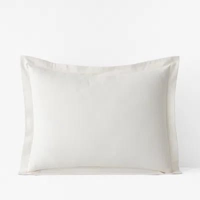 The Company Store Luxe Ultra-cozy Cotton Flannel Sham In Ivory