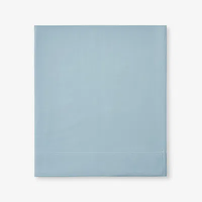 The Company Store Luxe Ultra-cozy Cotton Velvet Flannel Flat Bed Sheet Cloud Blue, King/cal King |