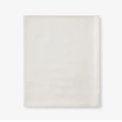 The Company Store Luxe Ultra-cozy Cotton Velvet Flannel Flat Bed Sheet Cream, Deep Pocket King In Ivory