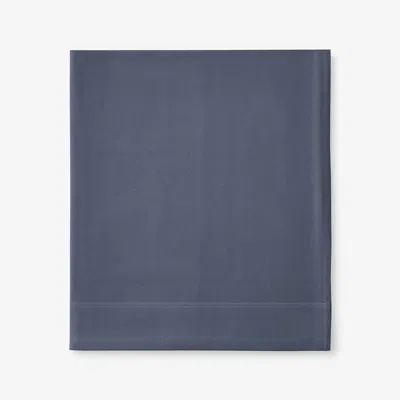The Company Store Luxe Ultra-cozy Cotton Velvet Flannel Flat Bed Sheet Slate Blue, Full |