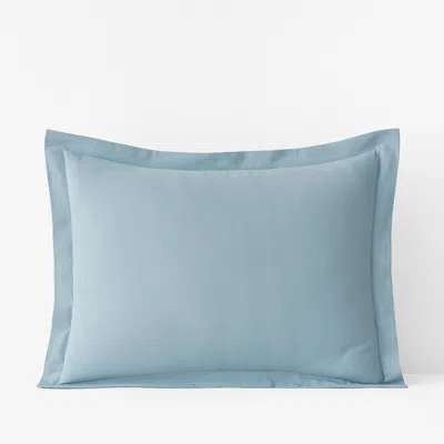 The Company Store Luxe Ultra-cozy Cotton Velvet Flannel Sham Cloud Blue, King |