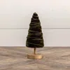 The Company Store Luxe Velvet Ribbon Trees, Small In Green