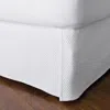 The Company Store Madelyn Egyptian Cotton Matelassé 18 In. Drop Bed Skirt In White