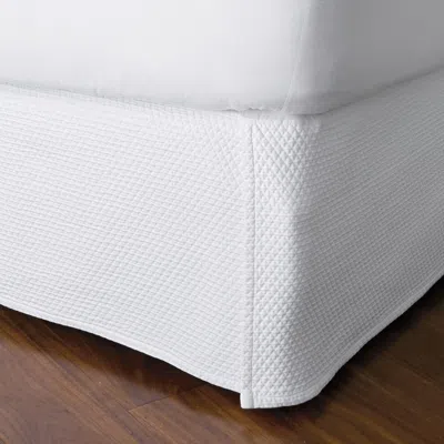 The Company Store Madelyn Egyptian Cotton Matelassé 18 In. Drop Bed Skirt In White