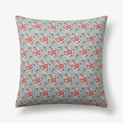 The Company Store Mahika Decorative Square Pillow Cover In Green/red