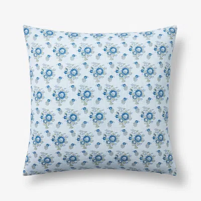 The Company Store Mahika Decorative Square Pillow Cover In Light Blue
