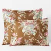 The Company Store Malti Premium Smooth Sateen Reversible Sham In Brown/pink