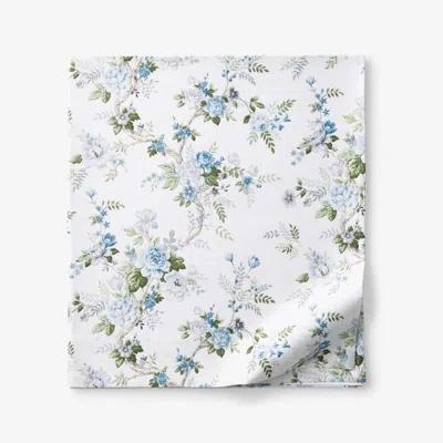 The Company Store Manor Floral Premium Smooth Sateen Flat Bed Sheet In Multi