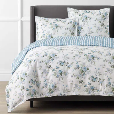 The Company Store Manor Floral Premium Smooth Sateen Reversible Duvet Cover In Multi