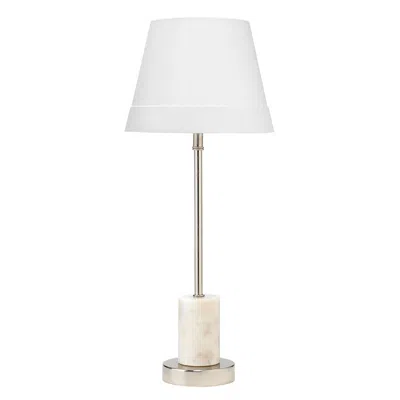 The Company Store Marble Base Table Lamp In White