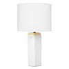 The Company Store Marble Hex Column Table Lamp In White