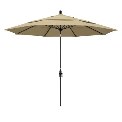 The Company Store Market Umbrella With Crank Lift In Antique Beige