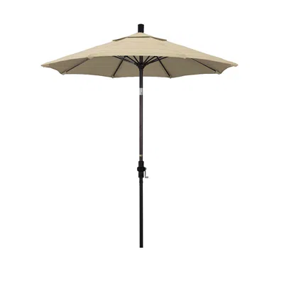 The Company Store Market Umbrella With Crank Lift In Antique Beige