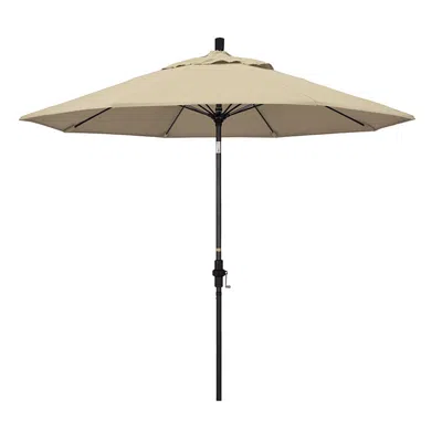 The Company Store Market Umbrella With Crank Lift In Antique Beige