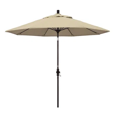 The Company Store Market Umbrella With Crank Lift In Antique Beige