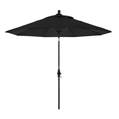 The Company Store Market Umbrella With Crank Lift In Black