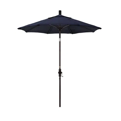 The Company Store Market Umbrella With Crank Lift In Blue