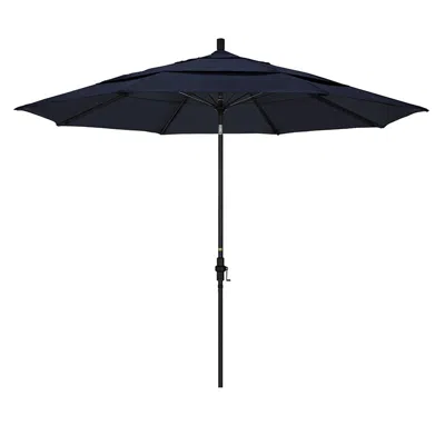The Company Store Market Umbrella With Crank Lift In Blue