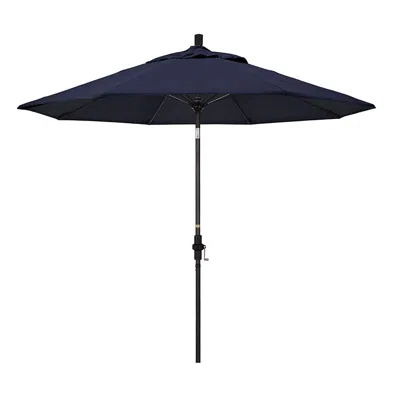 The Company Store Market Umbrella With Crank Lift In Blue
