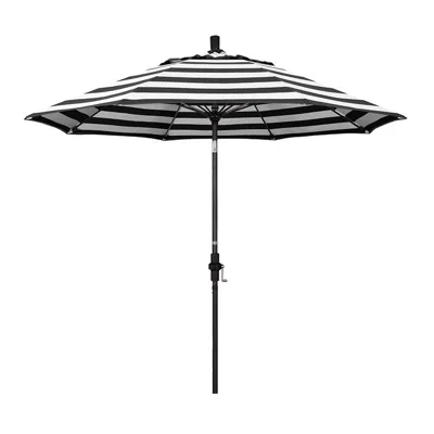 The Company Store Market Umbrella With Crank Lift In Cabana Classic Black