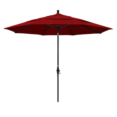 The Company Store Market Umbrella With Crank Lift In Jockey Red