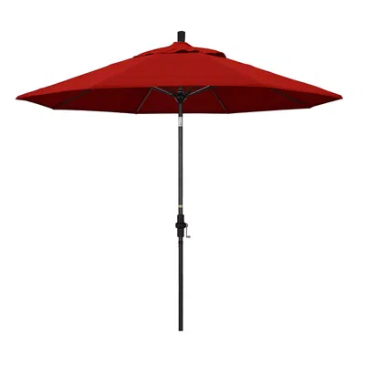 The Company Store Market Umbrella With Crank Lift In Jockey Red