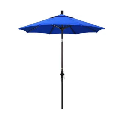 The Company Store Market Umbrella With Crank Lift In Pacific Blue
